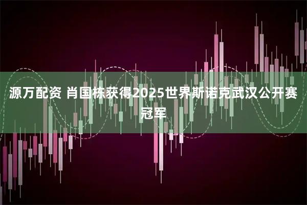 源万配资 肖国栋获得2025世界斯诺克武汉公开赛冠军
